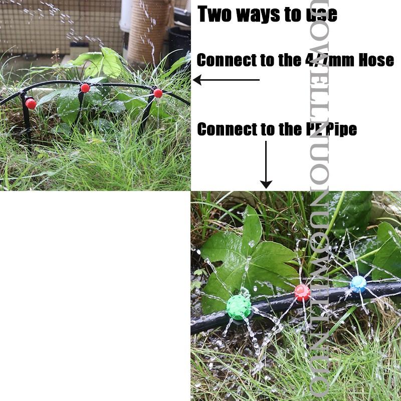 50M~5M Micro Drip Irrigation System 8-Holes Flow Adjustable Watering System Kits Automatic Gardening Irrigation Nozzle Set Tool