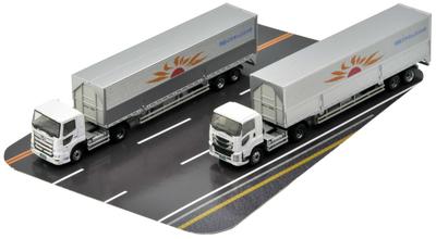 TOMYTEC Die Trailer Collection Mitsui Lines Sunflower Wing Trailer Set mit Diorama Zubehör 333562 O.S.K. 2,