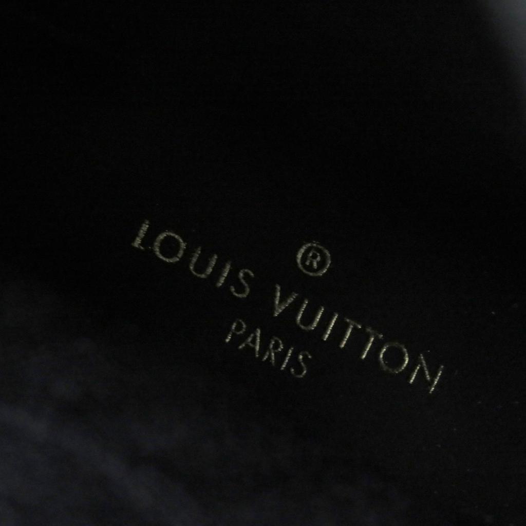 Great LOUIS VUITTON Sneakers Logo Socks Black Women 37.5 Used