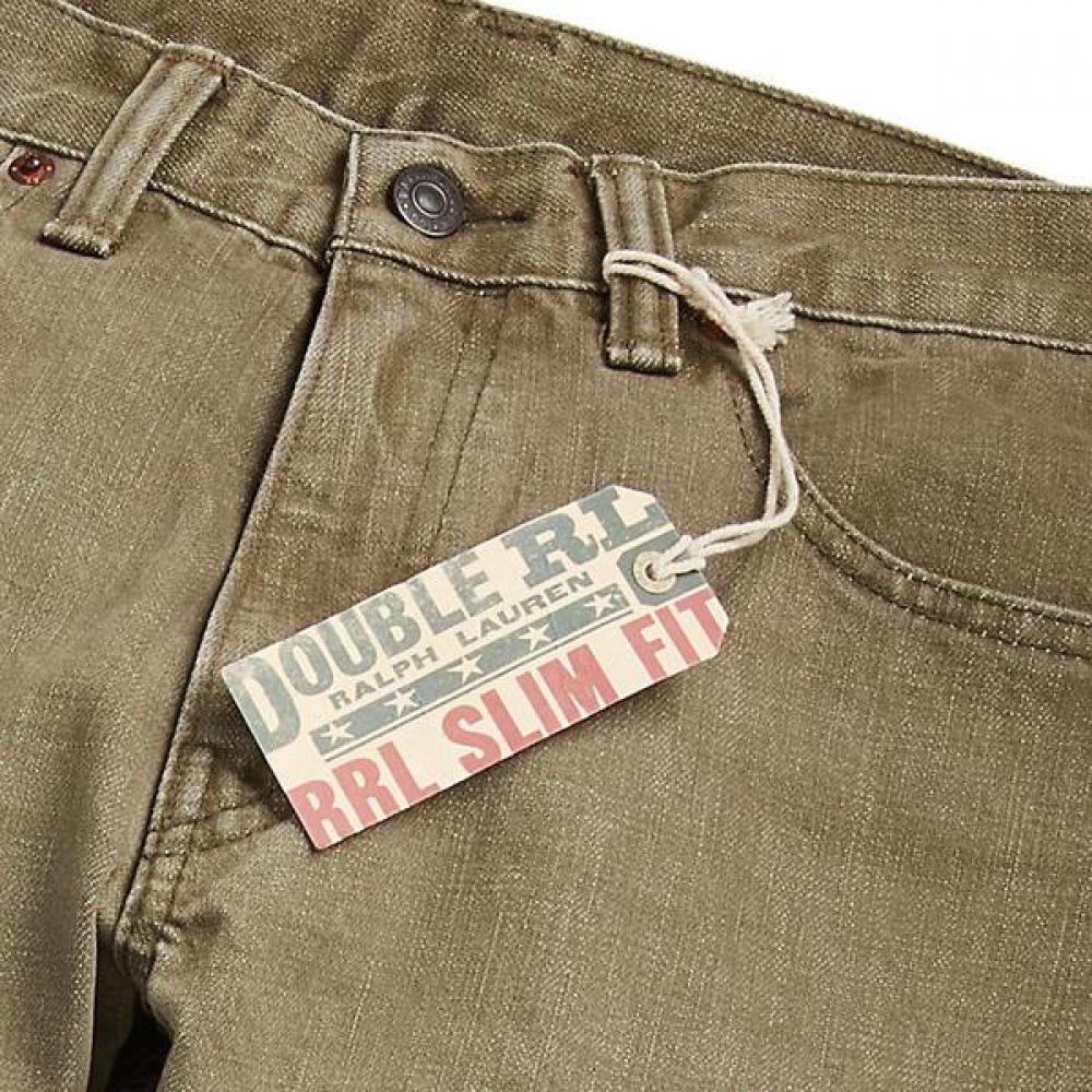 Rrl Slim Fit Olive Jeans Mnrrdnm10920094301