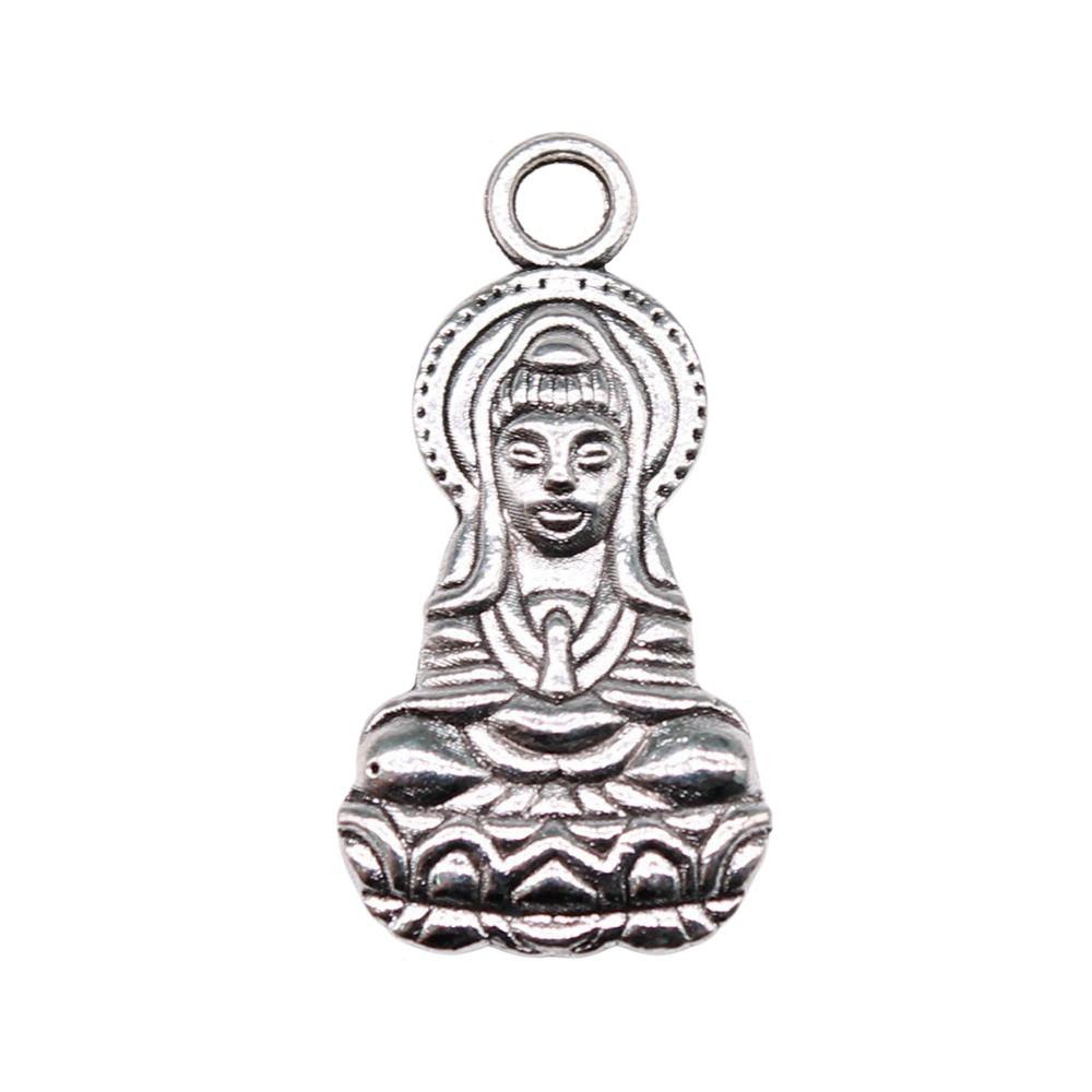 Buddha Statues Charms Multi Color Alloy Pendants For Spiritual Zen Jewelry Making