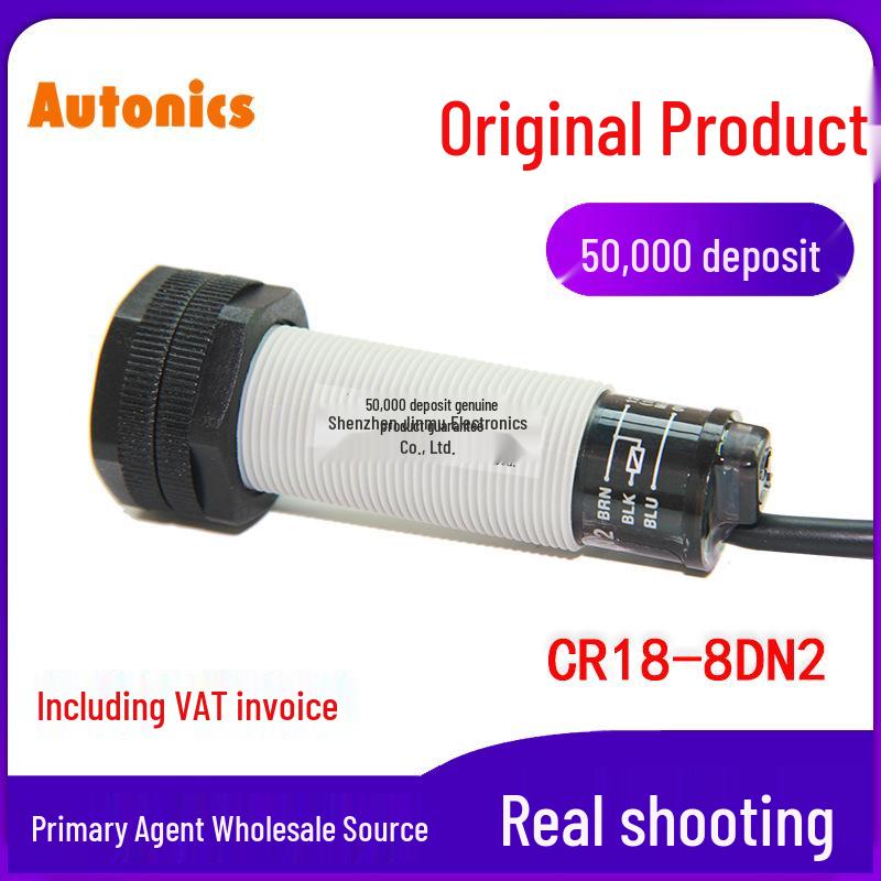 Autonics CR18-8DN M18 Capacitive Proximity Switch, 3-Wire, 24V