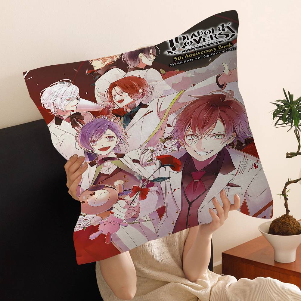 Anime D-Diabolik Lovers Movie Personalized Picture Text Home Decorative Pillows Household Gifts 45x45cm