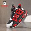 Babu Bean Boys Sneakers 2025 Autumn New Children's Leather Surface Waterproof Basketball Shoes Medium and Older Children's Running Shoes