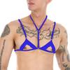 Sexy Gay Temptatio Bra Sissy Lingerie Sexy Sheer Lace Bikini Nightwear Wire-Free Bra Tops Halter Neck Elastic Adjustable Tanks
