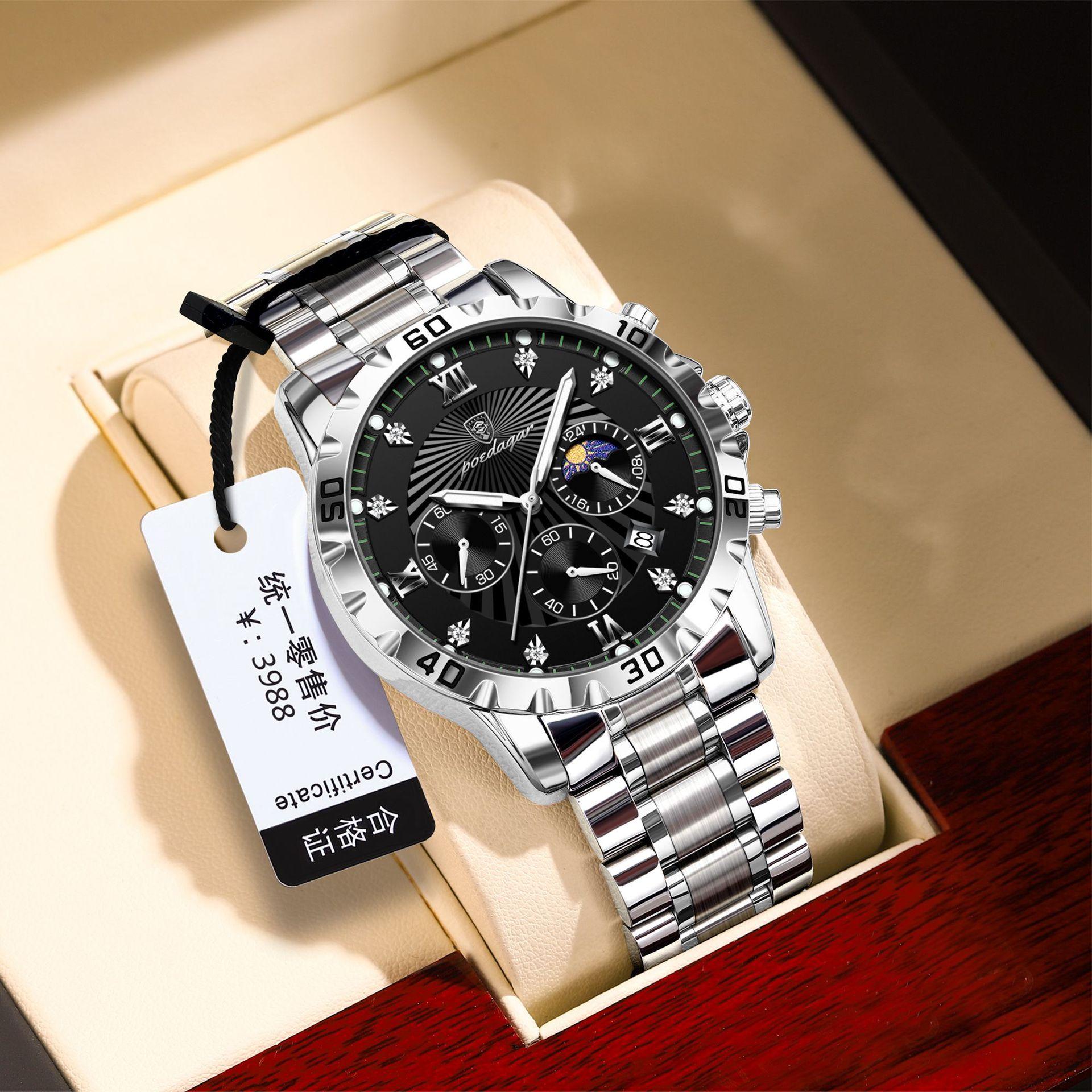 Waterproof Men S Watch Multifunctional Quartz Luminous Watch
