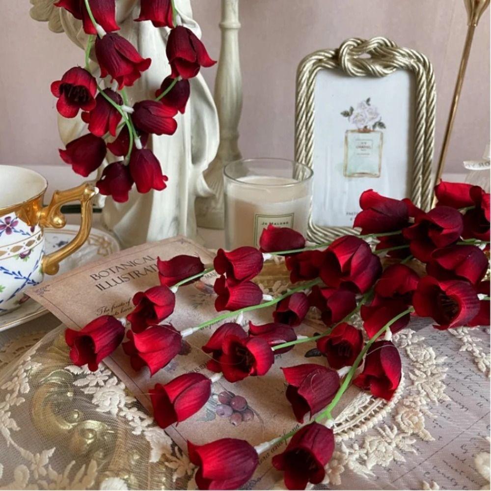 

Elegant Lantern Fake Flowers DIY Artificial Flower Simulation Small Orchid Home Decoration
