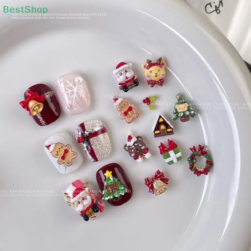 3D Relief Silicone Nail Mold Christmas Series DIY Nail Art Decor Transparent Manicure Template