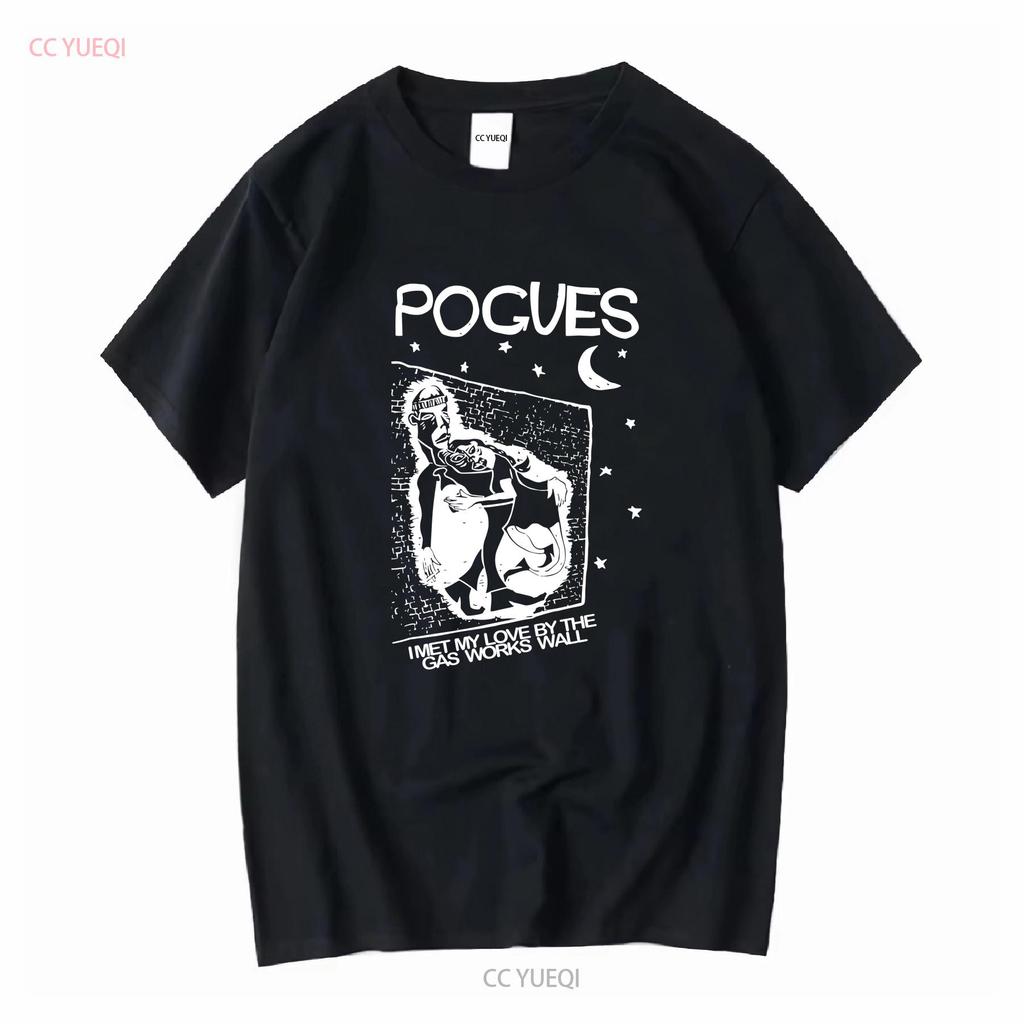 I MET MY LOVE The Pogues Band Shane MacGowan T Shirt Black S 5XL CC4493 long or short sleeves vintage Washed Casual Stylish