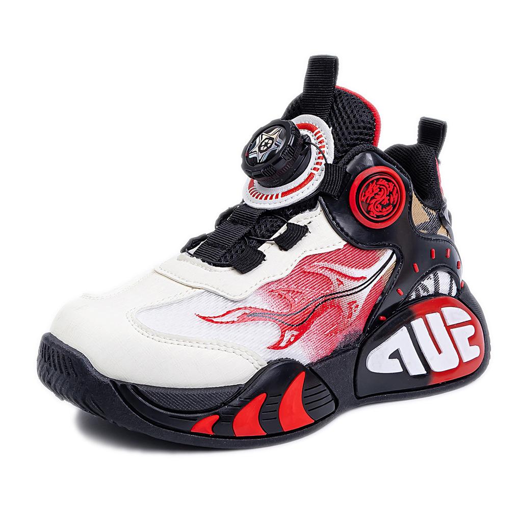Boys' shoes for spring and autumn2026New soft-soled, breathable children's running shoes, mesh basketball shoes for older boys