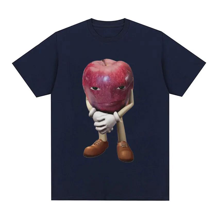 Funny Me Asf Apple with Face Meme T Shirt Unisex Fashion High Quality Cotton T Shirts Men Retro Casual Short Sleeve T-shirt Tops