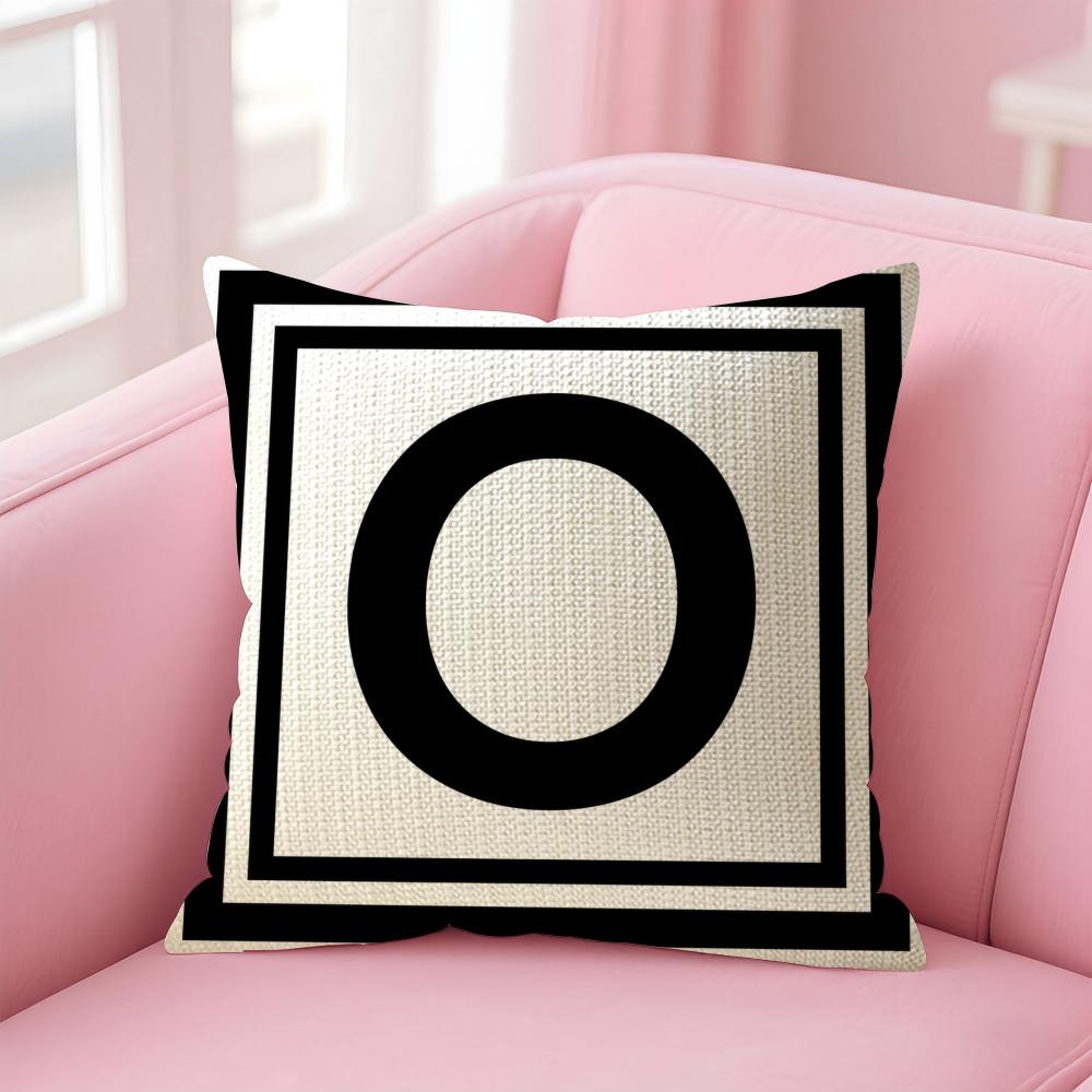 LOVE Simplified English Alphabet Cushion Cover Natural Linen Organic Fabric DoubleSided Printing Sofa Home Decor Pillow Case