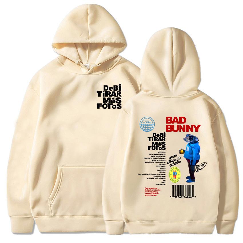 Bad Bunny DTMF Debí Tirar Mehr Fotos Hoodies 2025 Neues Album Mode Sweatshirts Roupas Femininas Mit Kapuze Winter Pullover Frauen