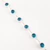 Blue Apatite Gemstone 925 Sterling Silver Jewelry Handcrafted Stylish Bracelet RB-14-14