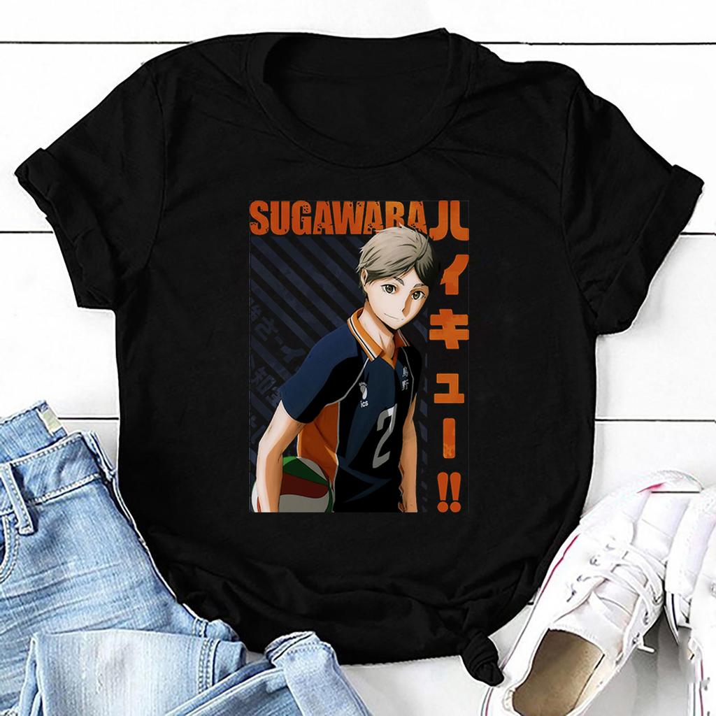 Maglietta Haikyuu!! Karasuno Unisex Anime Per Adulti E Ragazzi - YIMIAO Stampa Corta - 3