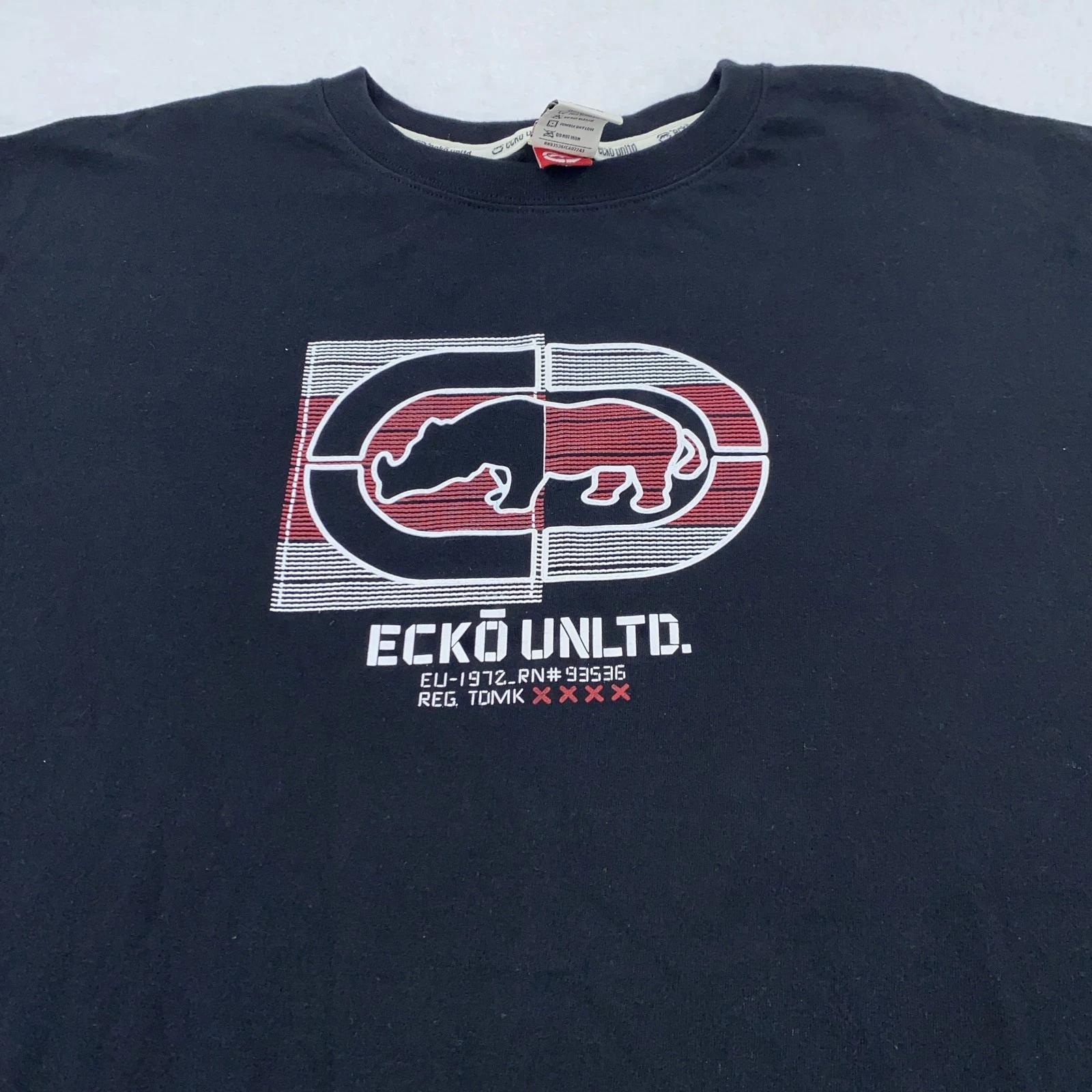 Ecko Unltd Shirt Mens 2XL Rhino Graphic Tee Hip Hop Streetwear y2k T-Shirt XL