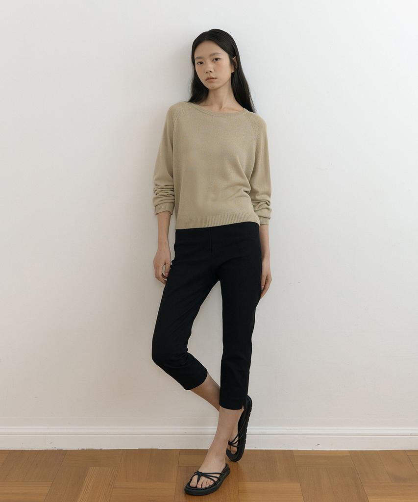 Lingseoul Linen Raglan Knit-Beige