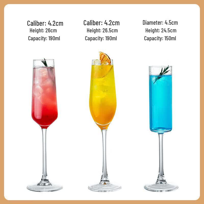 European Crystal Champagne Flutes Set