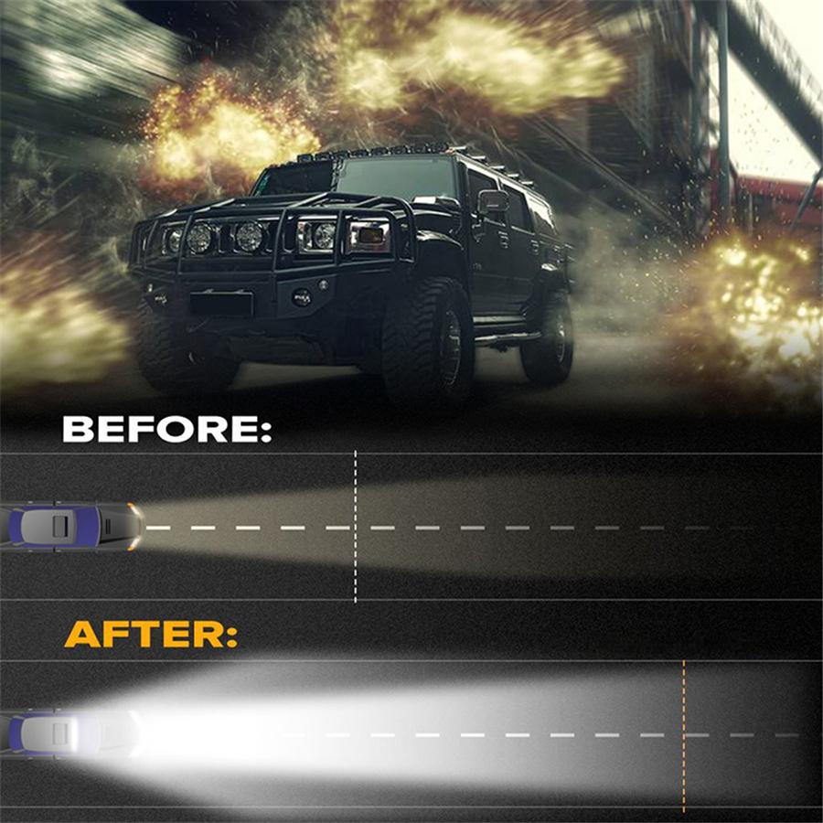 Universal Aluminum Pair 40W 4000 Lumens 6500K Real LED Flood Work Light Bar Off Road Backup Driving Lights Fog Lamp