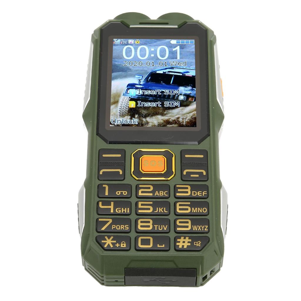2G Unlocked Phone Multifunctional Dual SIM Cell Phone Big Button 16800mAh Battery Retro Phone for Seniors