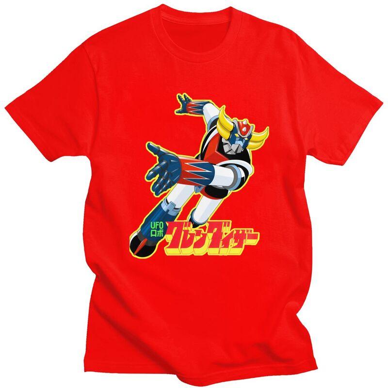Custom Goldrake UFO Robot Grendizer T Shirt Men 100 Cotton Tshirt Casual Goldorak Anime Tees Streetwear Tshirt