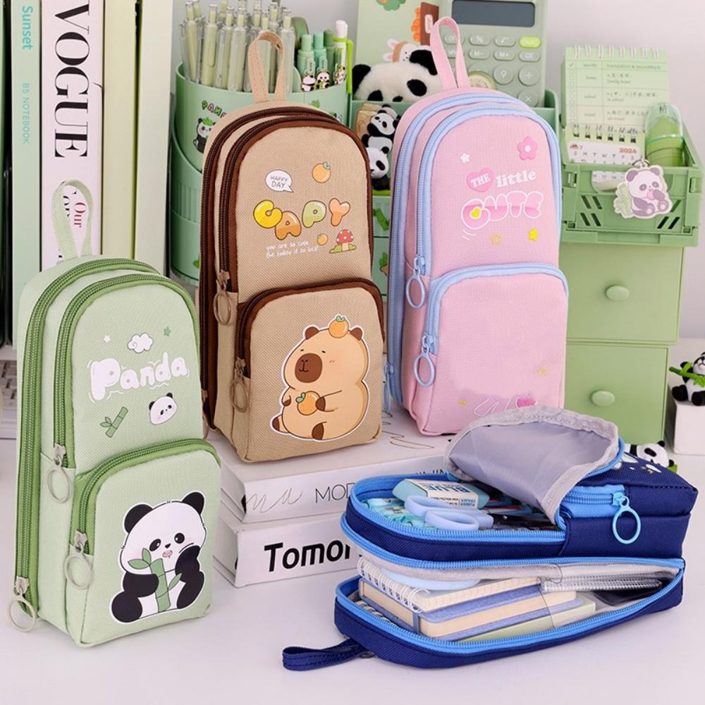 Schoolbag Pencil Case Multi-Function Stationery Organizer School Supplies Cartoon Pencil Bag Pen Storage Pouch Student Pen Box
