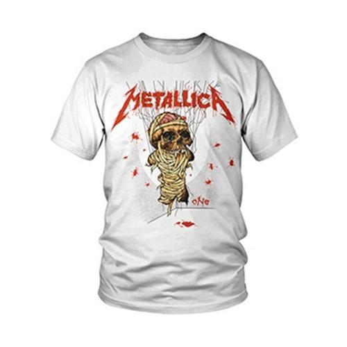 Metallica Unisex Adult One Landmine T-Shirt M blanc