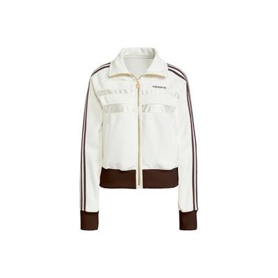 Originals Retro Sports Stand Collar Long Sleeve Jacket Women Han Yu White