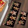 Set Christmas Kitchen Floor Mats Non Slip Washable Gingerbread Man Candy Runner Rug for Family Xmas Holiday Decor