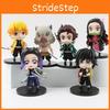 Cute Demon Slayer Tanjiro Nezuko Pvc Figure Set 6 Pieces 8.5cm Anime Collectible