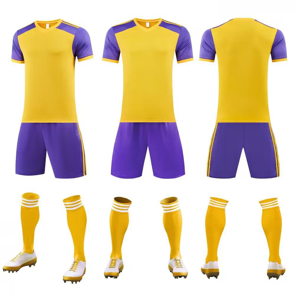 Youth and Adult Team Sports Jerseys: Short-sleeved Football and Training Sets for School Students