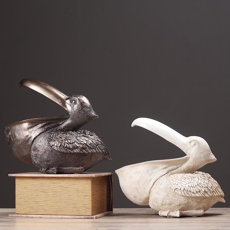 Pelikan Vogel Ornament Retro Harz Schlüssel Schmuck Aufbewahrung Tukan Eingangshalle Wohnzimmer Teetisch Heim Kunsthandwerk Kreativ