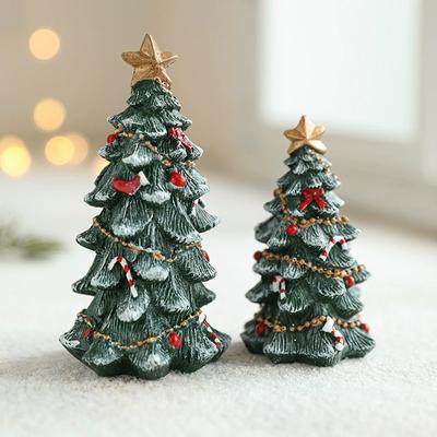 Christmas Miniatures Decoration Ornaments Resin Desktop Christmas Tree Ornament Christmas Gifts Gifts Holiday Party Supplies