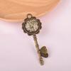Heart Babysbreath Round Bezel Key Pendant