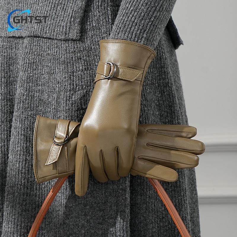Fashion Winter Warm Women Leather Gloves Outdoor ,Comfortable Warm Winter Gloves Cold Protection Gloves for Women