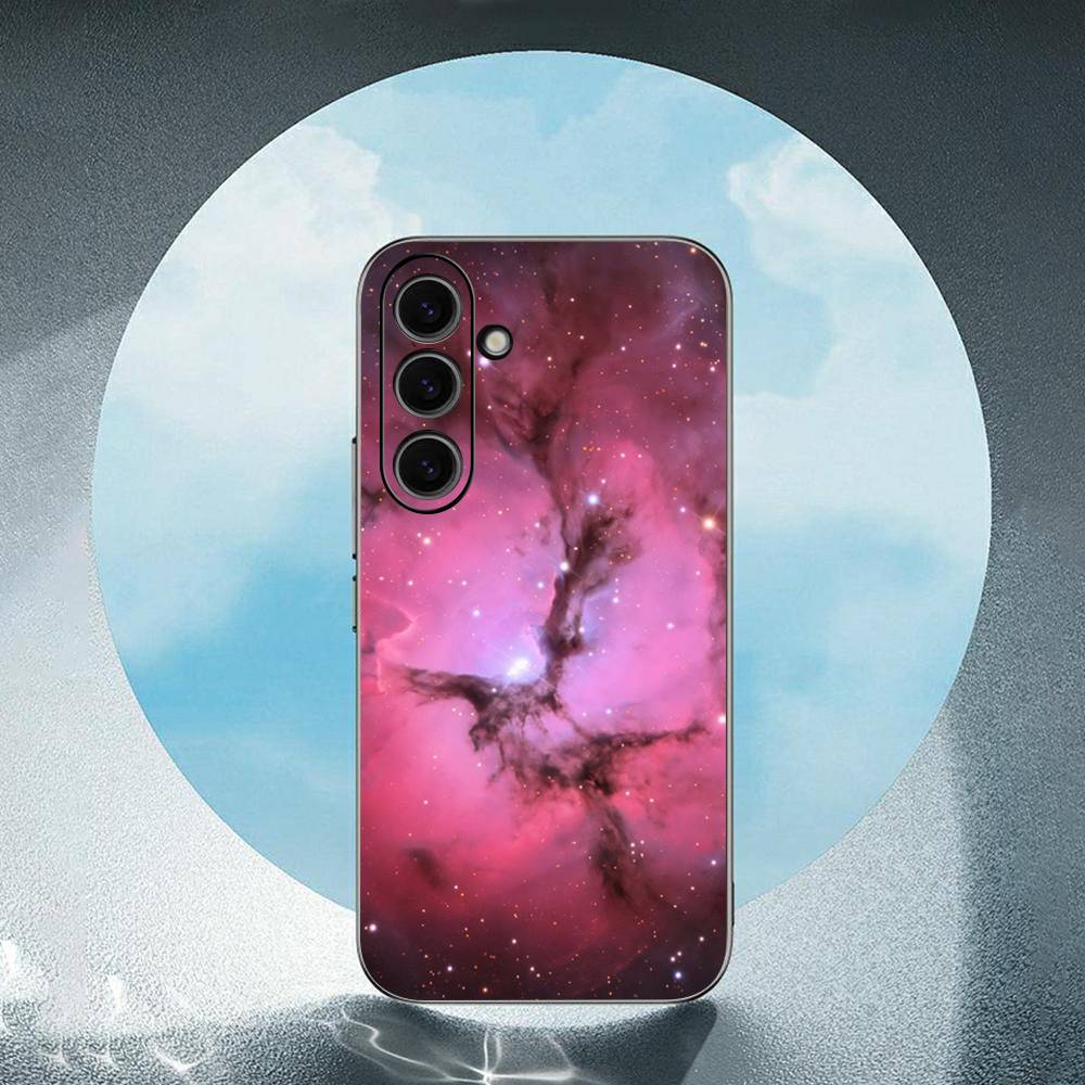 Colorful Space For Samsung Galaxy S23 S24 S25 Ultra S22 Plus S21 Black Soft Case Waterproof Soft Case