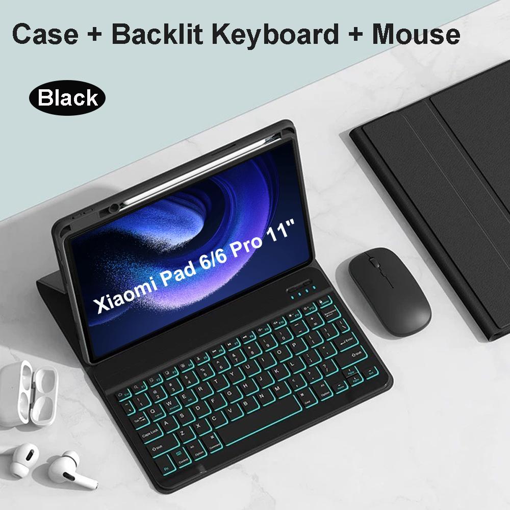 Case for Pad 6 11 Inch, Bluetooth Keyboard Cover for Pad 6 Pro 11 Inch