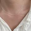 925 Silver Necklace With Simple Geometric Beads Choker Shiny And Delicate Collarbone Chain For Women Fashion Jewellery