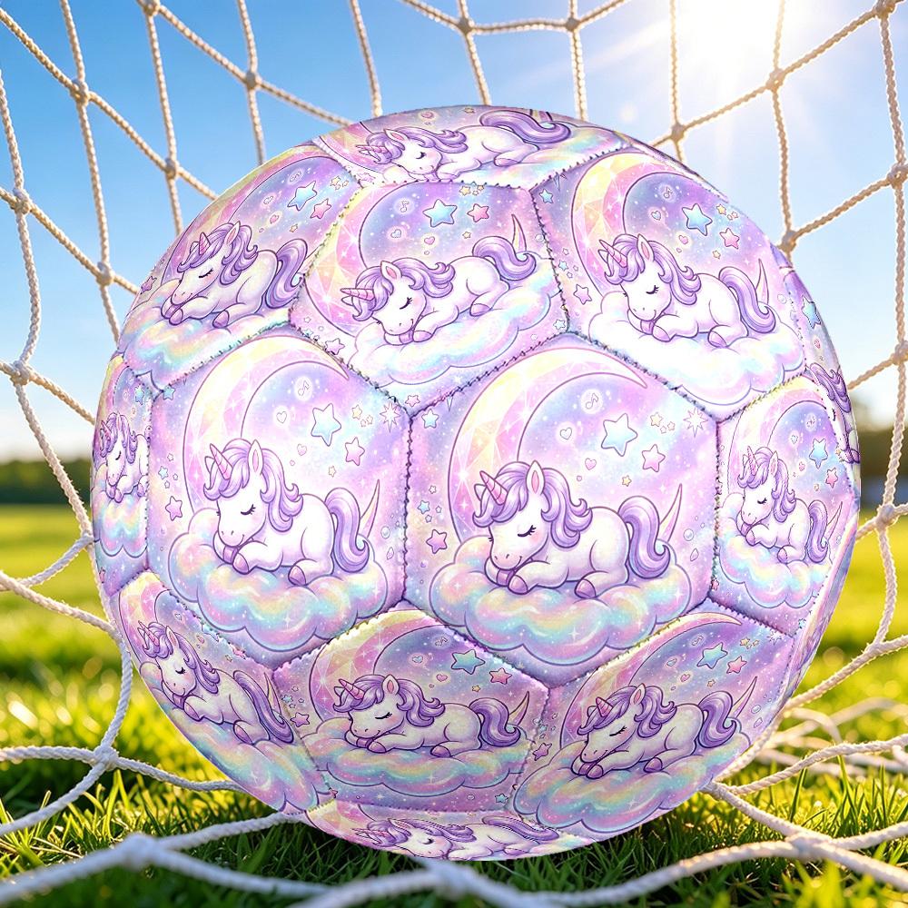 1 Pallone da Calcio a Tema Unicorn Dreams, Taglia 5, Materiale PVC Leggero, Pallone da Calcio per Allenamento all'Aperto Regalo. q6224