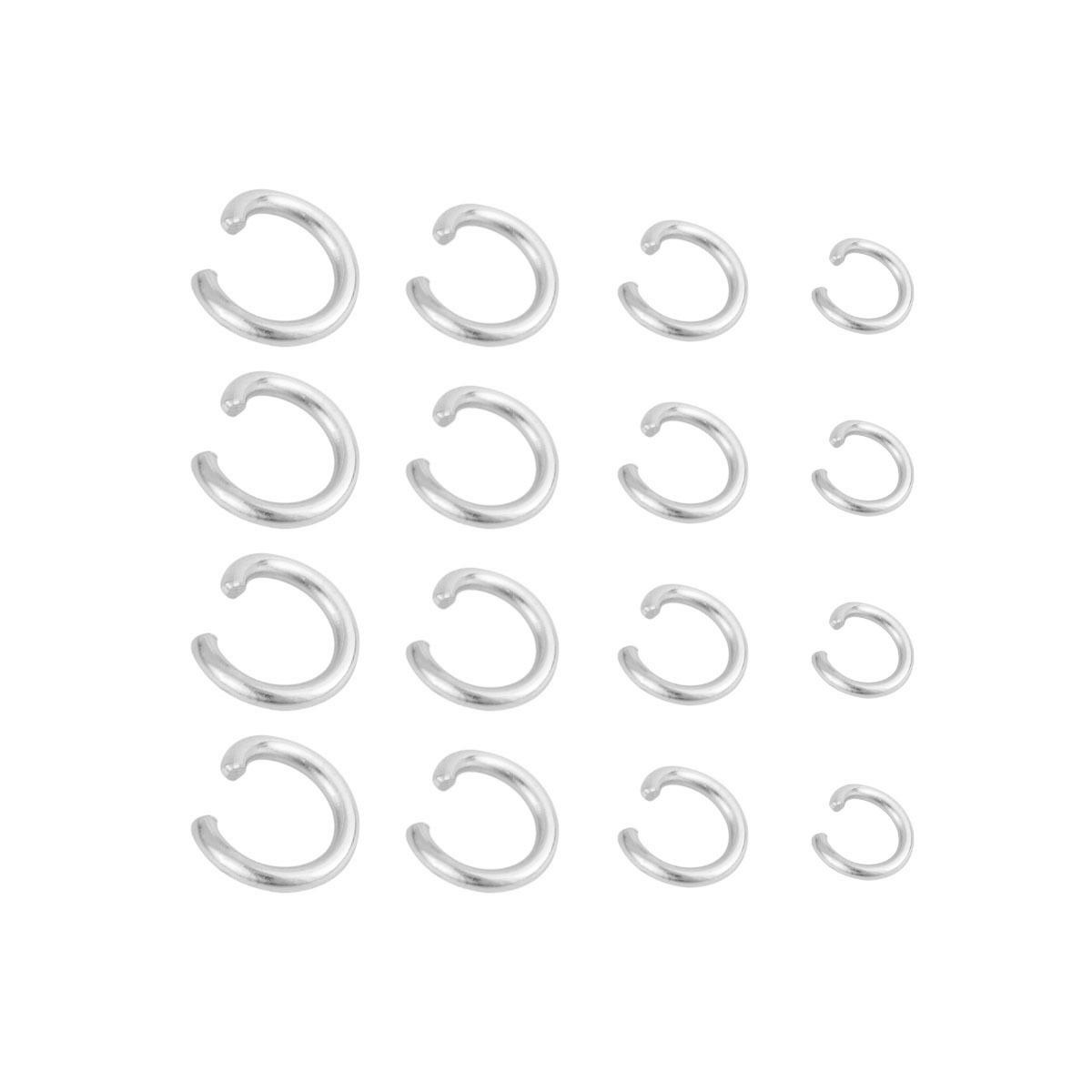 

100-200pcs/lot Stainless Steel Jump Rings Split Ring Multisize Open Ring For DIY Keychain Bracelet Jewelry Connector Accessories 0.4x3mm
