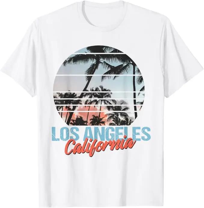 Mens Los Angeles California Pride Vacation Travel Tourist Gift TShirt Men Women Summer Fashion Vintage Crew Neck Tshirt