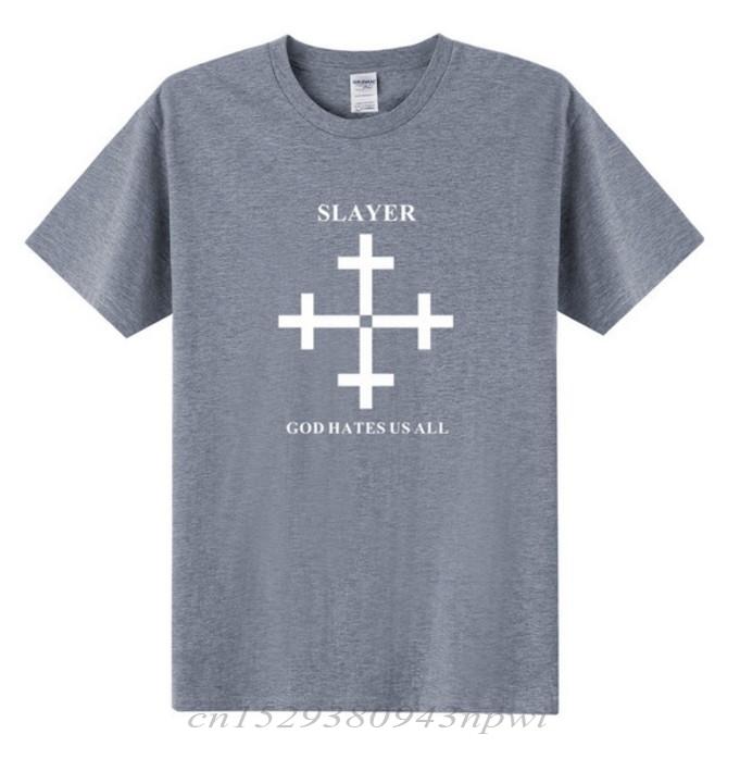 2020 Sommer Mode Slayer T-Shirt Unisex Gott Hasst Uns Alle Unisex T-Shirt Metal Rock Band Kurzarm Baumwoll T-Shirt Unisex Oberteile