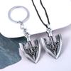 Anime JOJOS BIZARRE ADVENTURE Keychain Kujo Jotaro Arrow Metal Pendant Chain Choker Keychain Charm Gifts Cosplay Jewelry