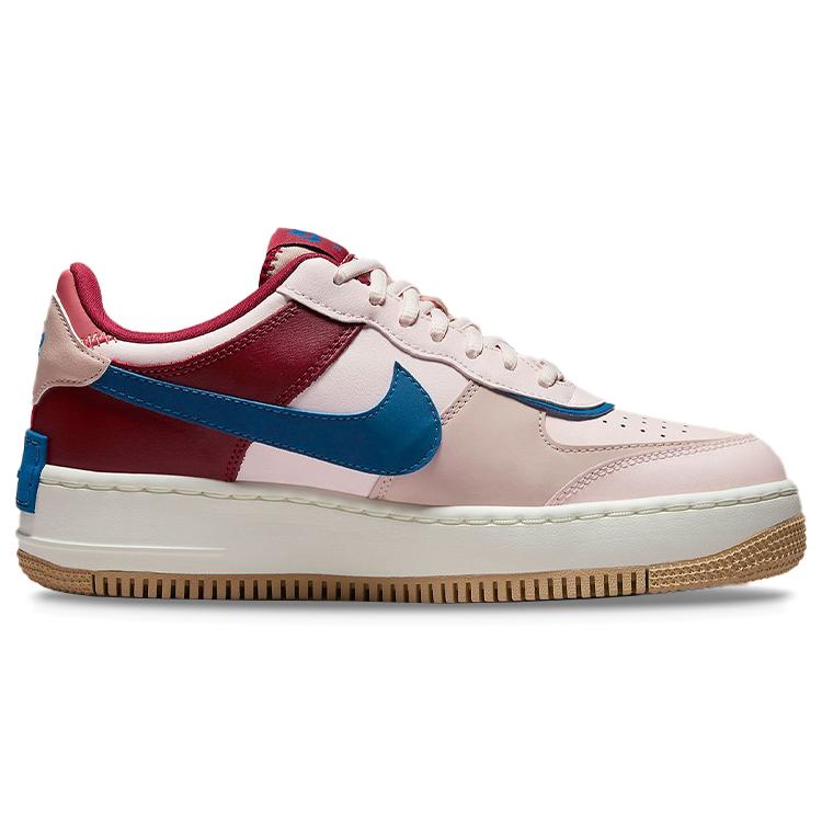 New Nike Air Force 1 Low Shadow Light Soft Pink Team Red Blue Women's CI0919-601