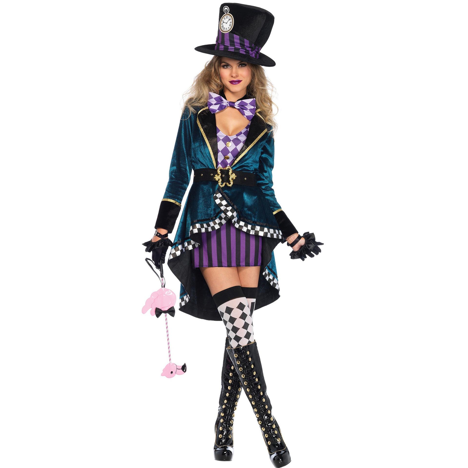 

Good quality Halloween adult female magician show costume cospay tamer stage show costume S