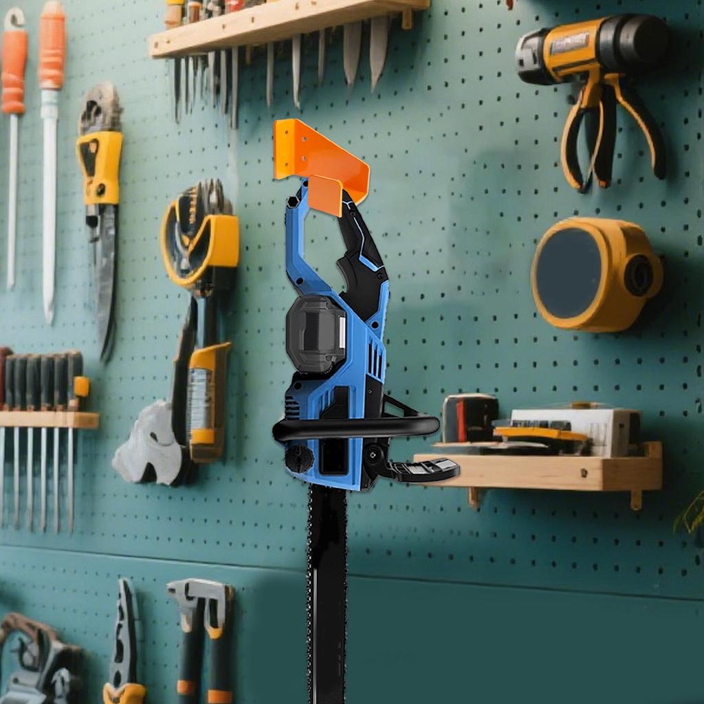Stainless Steel Chainsaw Hook Holder Wall-Mounted Chainsaw Hanger Heavy Duty Shed Organizer Hook  for Garden and Workshop