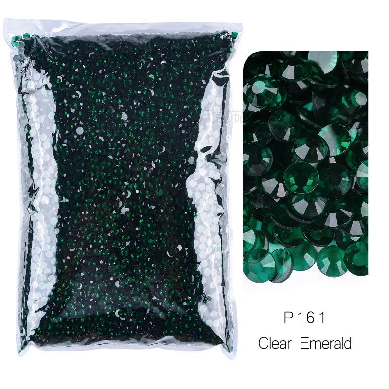 Round Resin Flat Bottom Drill Transparent Bottom Luminous Nail Drill Diy Mobile Phone Violent Bear Loose Diamond Accessories Accessories