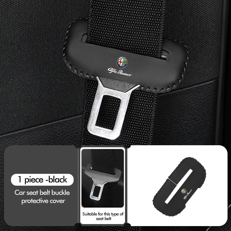ZFMNR1 Car Seatbelt Plug Protector Case Seat Belt Buckle Clip Cover For Alfa Romeo 159 Giulietta 156 147 Giulia Mito GT Stelvio Spider