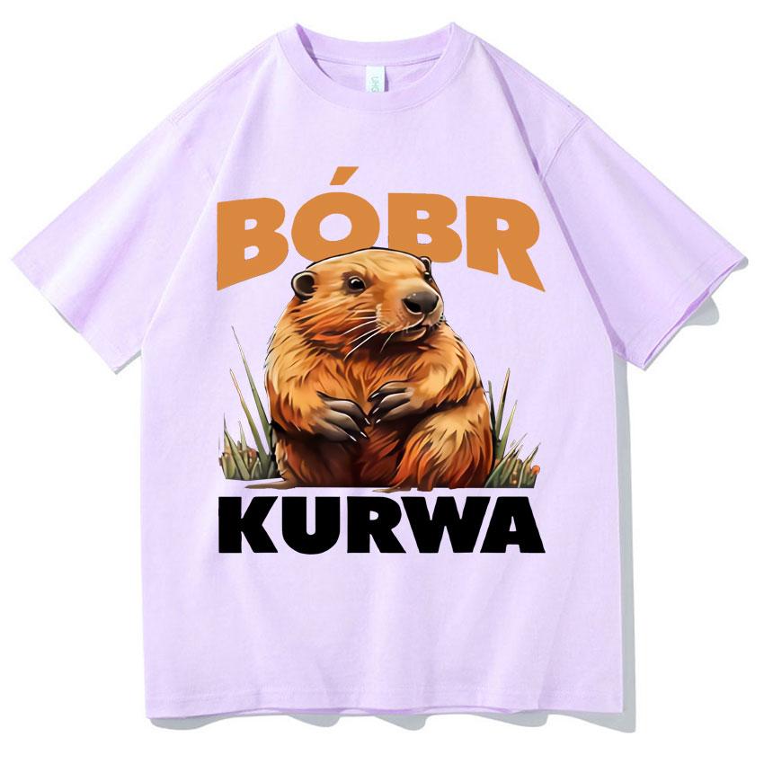 Funny Kurwa Bober Unisexge T Shirt Harajuku Y2k Tees Fashion Unisexs Women Retro Tshirt High Quality Oversized Comfort Clothes Unisex