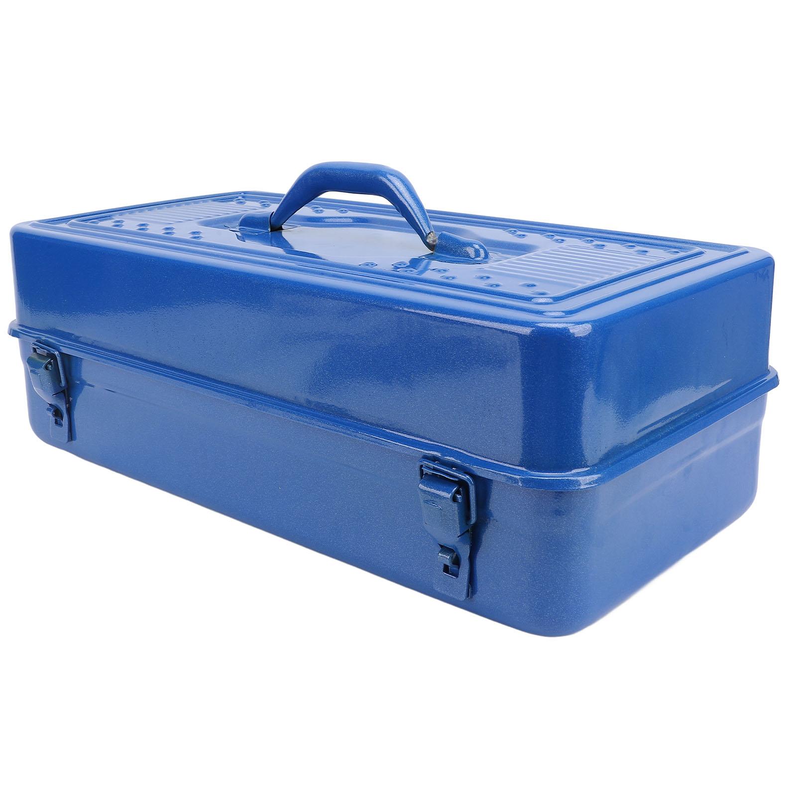 

Синий ящик для инструментов металлическая конструкция высокая нагрузка подшипник портативный органайзер для хранения инструментов для мастерской гаража